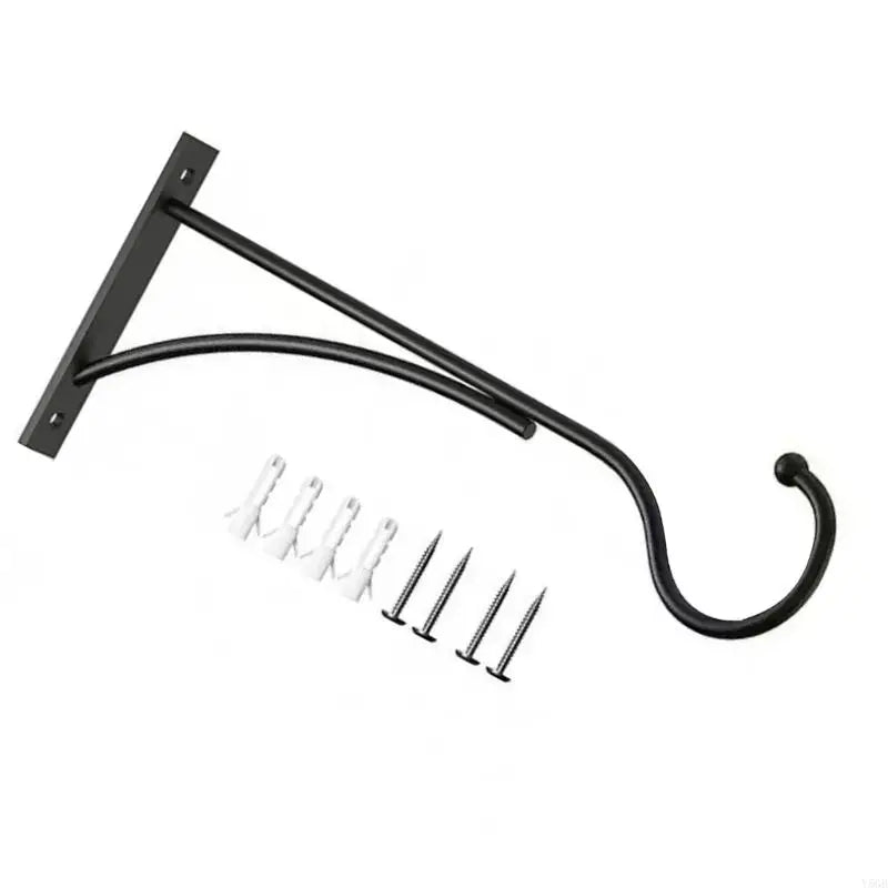 support mural plante suspendue noir métal rustique vis chevilles incluses
