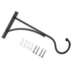 support mural plante suspendue noir métal rustique vis chevilles incluses