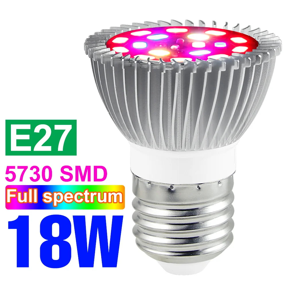 lampe led croissance plantes blanc rouge jaune e27 grille led moderne