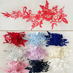 collier broderie florale polyester rouge bleu rose blanc noir floral solvable eau erotique erotique