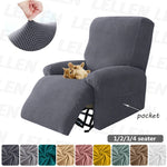 Housse canapé gris tissu carreaux moderne poche places