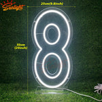 numéros led blanc moderne numéro support transparent câble alimentation 5v usb decoration anniversaire mariage