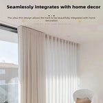 rideau fenêtre moderne blanc adhésif sans perçage rail coulissant accessoire mur chambre salon