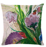 taie d'oreiller violet fleur abstraite 45x45cm zip closure moderne salon chambre coucher