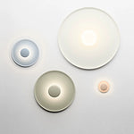 plafonnier led moderne minimaliste blanc gris rose rond lisse opaquet tactile