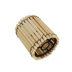 lampe moderne bohème abat jour macramé rayures horizontales bois naturel décoration intérieure chambre salon