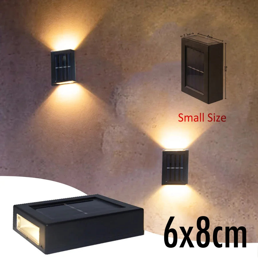 lampe solaire murale moderne noire ip65 led adhésif visextérieur décoration jardin balcon cour