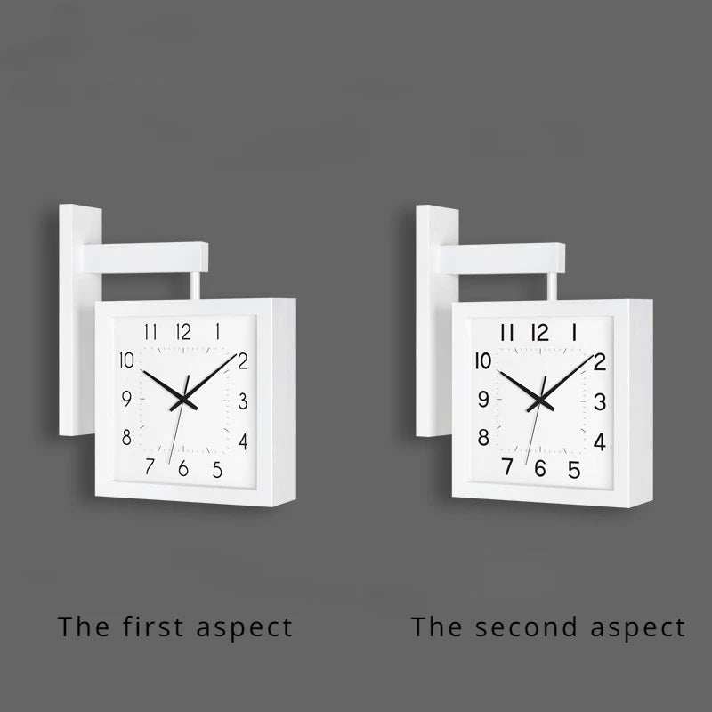 horloge murale bois naturel cadran blanc moderne minimaliste aiguille quartz batterie
