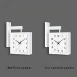 horloge murale bois naturel cadran blanc moderne minimaliste aiguille quartz batterie