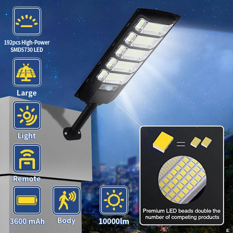 lampadaire solaire led moderne capteur mouvement étanche panneau solaire noir jaune bleu