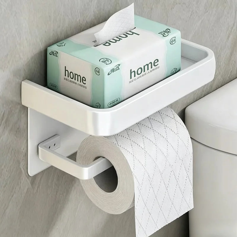 porte serviette mural support telephone papier toilette salle bain moderne adhésif