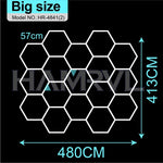 tube led blanc hexagonal moderne adhésif flux lumineux 2000 82000 121v 240v