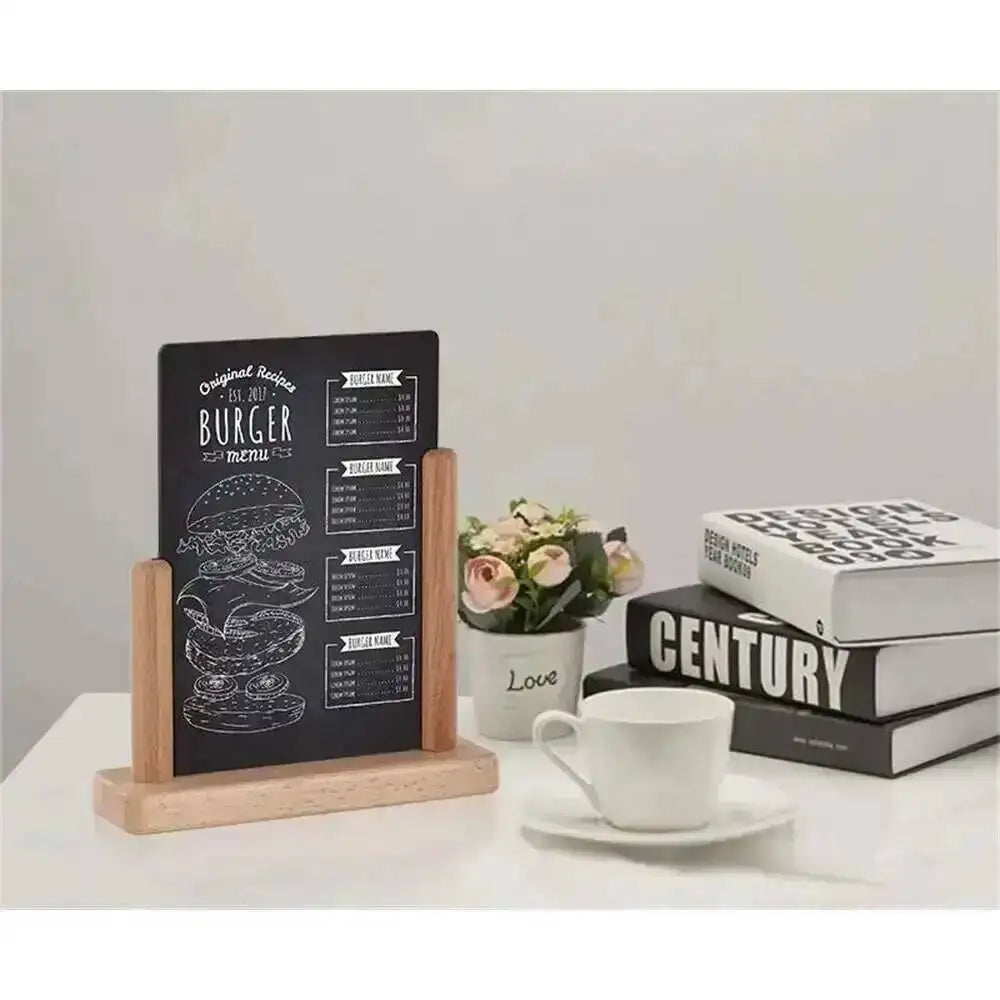 support menu bois naturel classique minimaliste noir texture bois