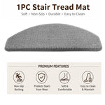 tapis d'escalier moderne antidérapant 15 pièces adhésif beige clair texture tissée polyester