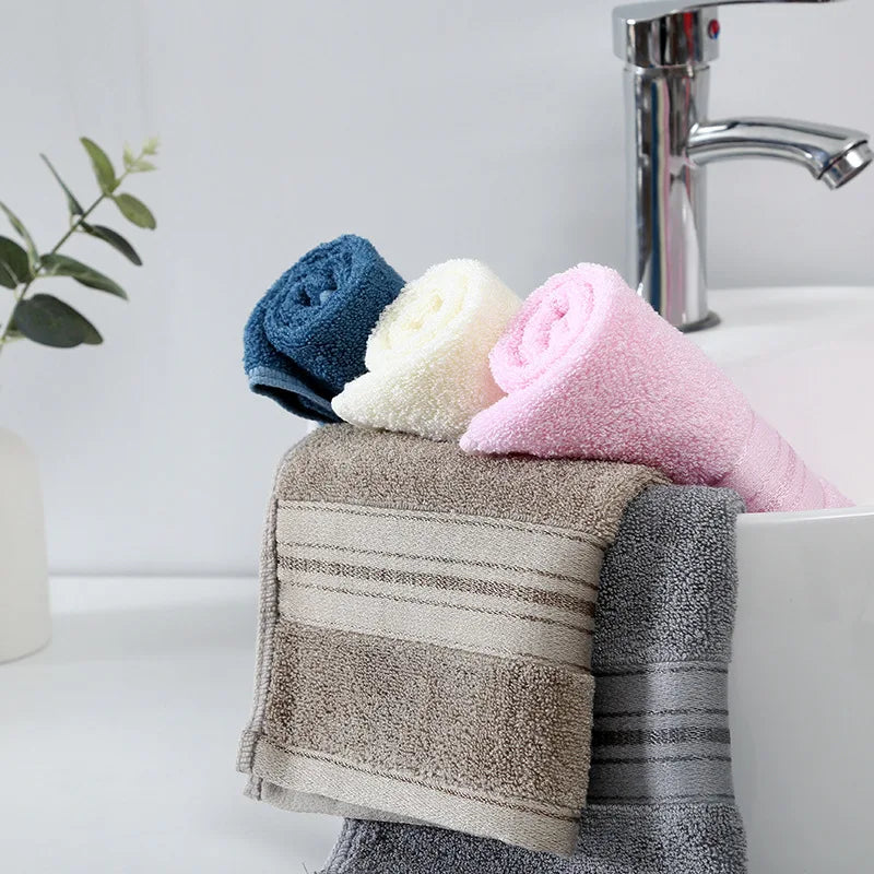 serviettes faciales bambou bleu rose serviettes toilette rapide absorption lavables machine moderne motifs géométriques