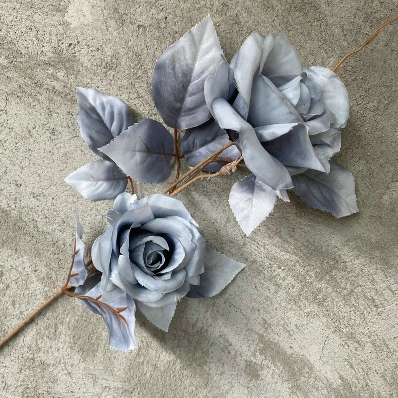 bouquet artificiel roses classique décoration maison table blanc beige noir gris pale rose