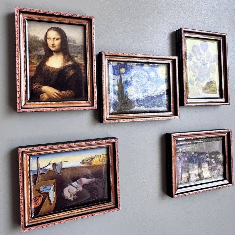 cadres art marron noir images classiques tournesols nuit étoilée mona lisa souvenirs
