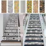 Stickers contremarche escalier rétro 3D motif vintage