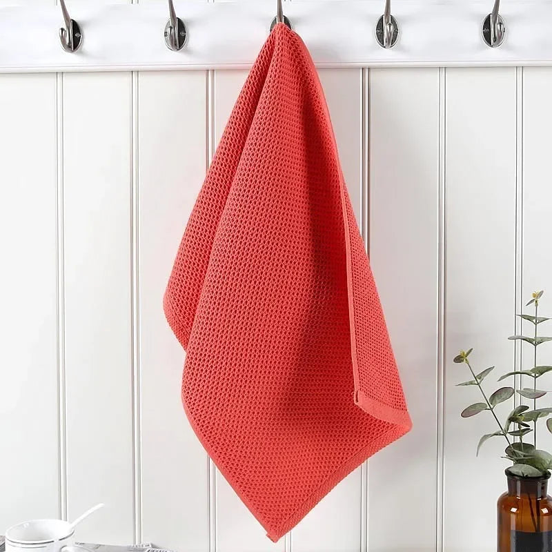 serviette main 34x34cm coton rouge beige gris rapide absorbant moderne crochets