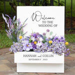 Cadre floral KT brun pour décoration mariage