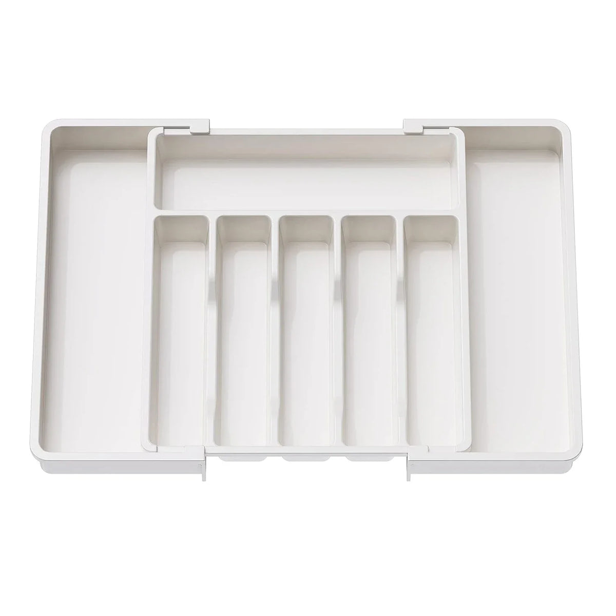 rangement tiroir cuisine gris moderne pliable fourchette cuillère couteau spatule