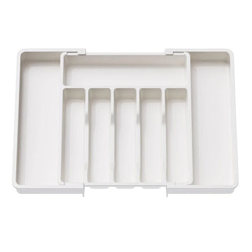 rangement tiroir cuisine gris moderne pliable fourchette cuillère couteau spatule