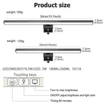 lampe led moderne noire clip ordinateur portable 50cm 33cm usb alimentée continu toucher interrupteur