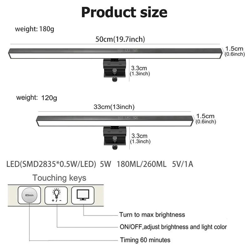 lampe led réglable verre dépoli 5v usb moderne minimaliste 33cm 50cm