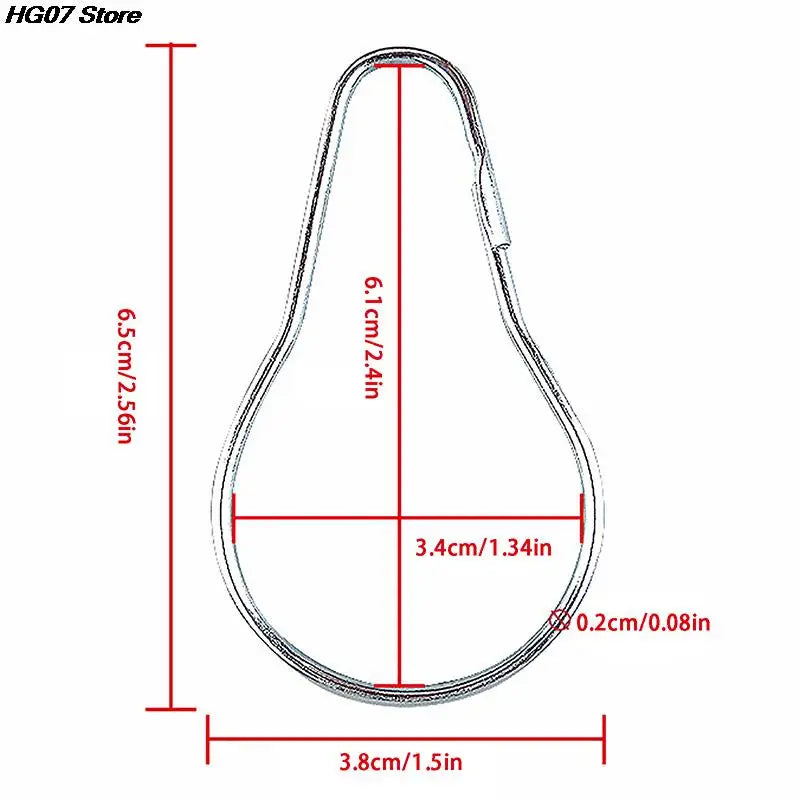 anneaux rideau argenté moderne acier inoxydable lisse opaques accessoire fenêtre porte rideau six point