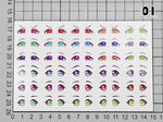 autocollants yeux stylisés multicolores dessin animé adhésifs argile polymère ultra légères diy bricolage travaux