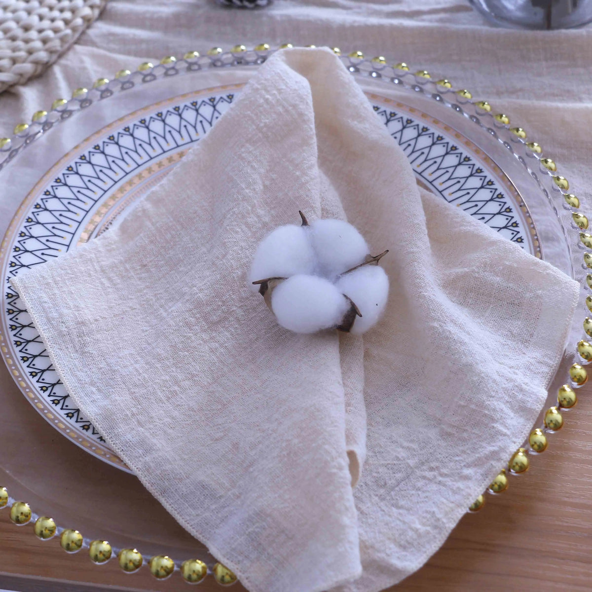 serviettes table coton 100% rose pâle classiques durables 40cm*40cm maison