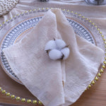 serviettes table coton 100% rose pâle classiques durables 40cm*40cm maison