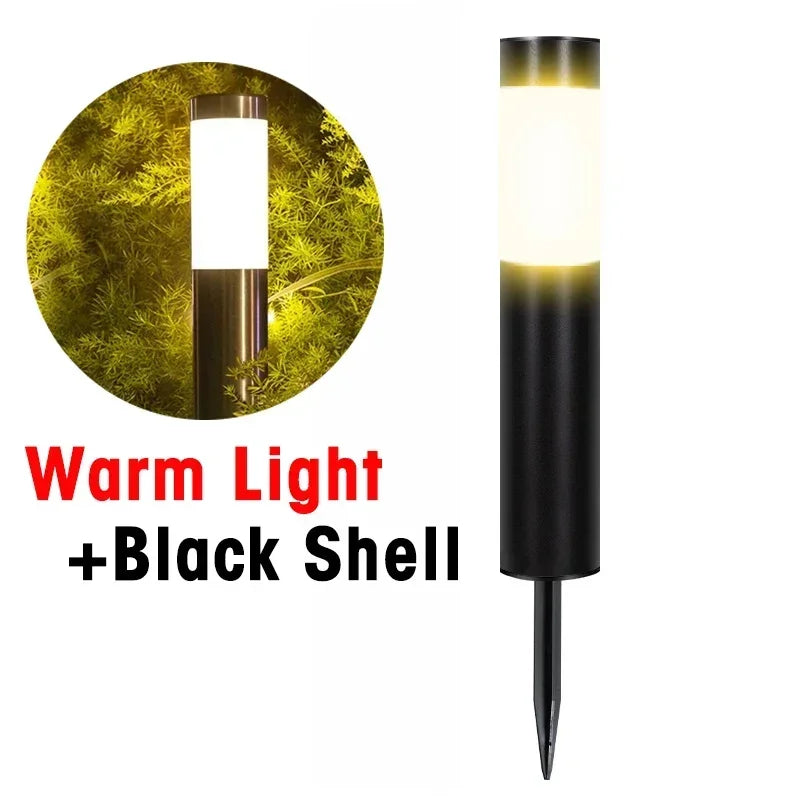 lampe solaire extérieure led acier inoxydable moderne 15 heures autonomie noir blanc minimaliste