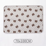 tapis animal grès beige ours marron texture quadrillée moderne doux absorbant