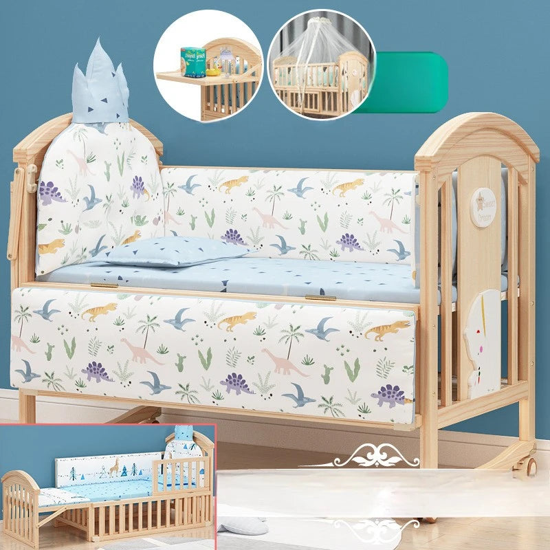 lit bébé multifonctionnel hauteur réglable filet moustiquaire table langer moderne