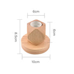 base lampe bois naturel clair texture bois moderne minimaliste vis e27 câble prise interrupteur