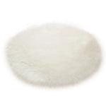 tapis rond doux fourrure synthétique blanc moderne sans BPA PVC 30 50 70 cm