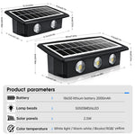 lumière solaire murale moderne adhésive led multicolore ip65 étanche jardin camping