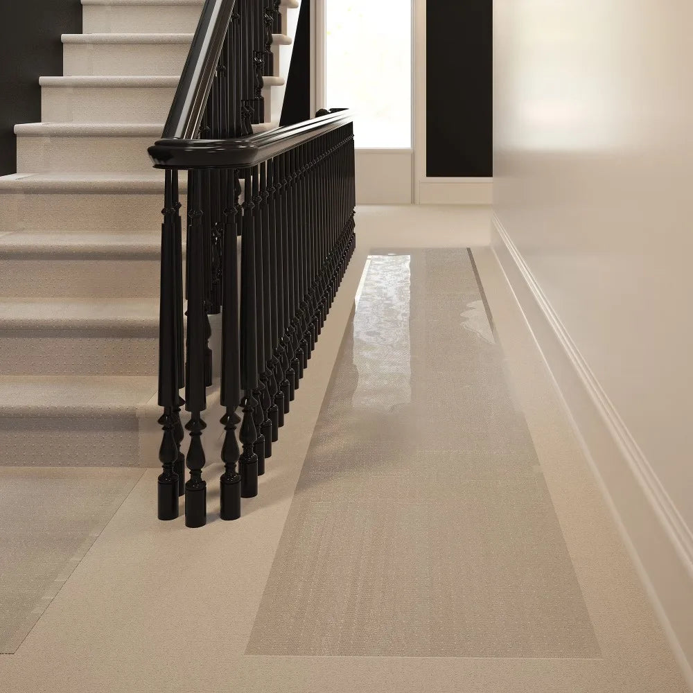protection carrelage tapis vinyle texturé gris moderne minimaliste rouleau