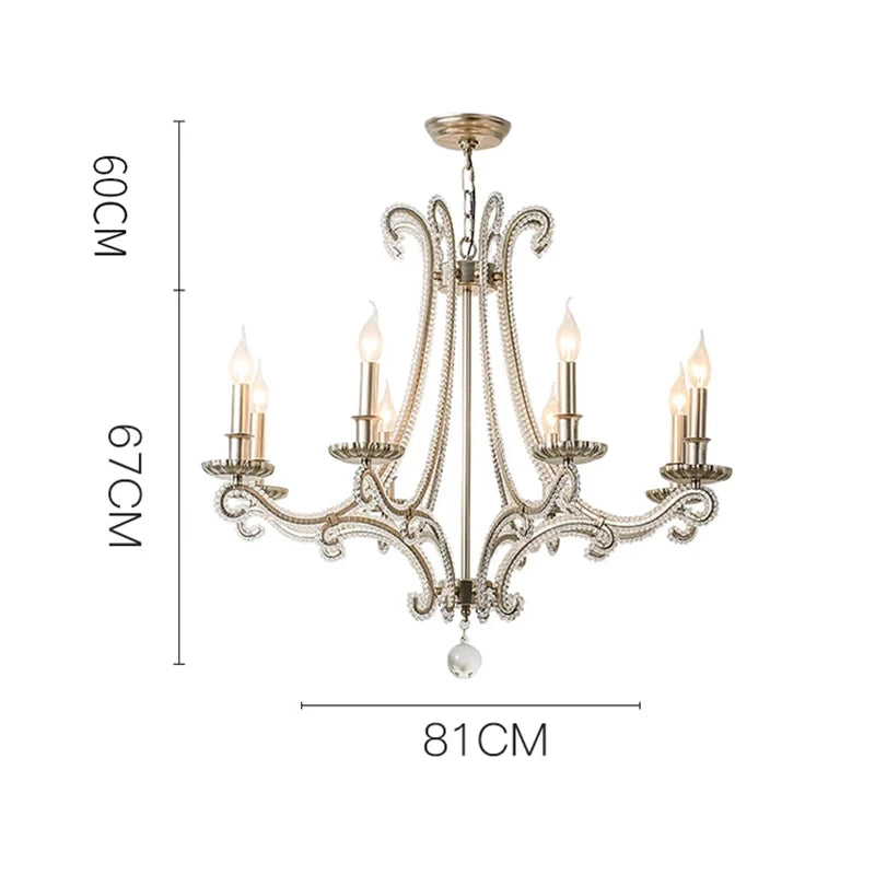 lustre décoration doré transparent floraux classique baroque ampoules led