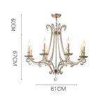 lustre décoration doré transparent floraux classique baroque ampoules led