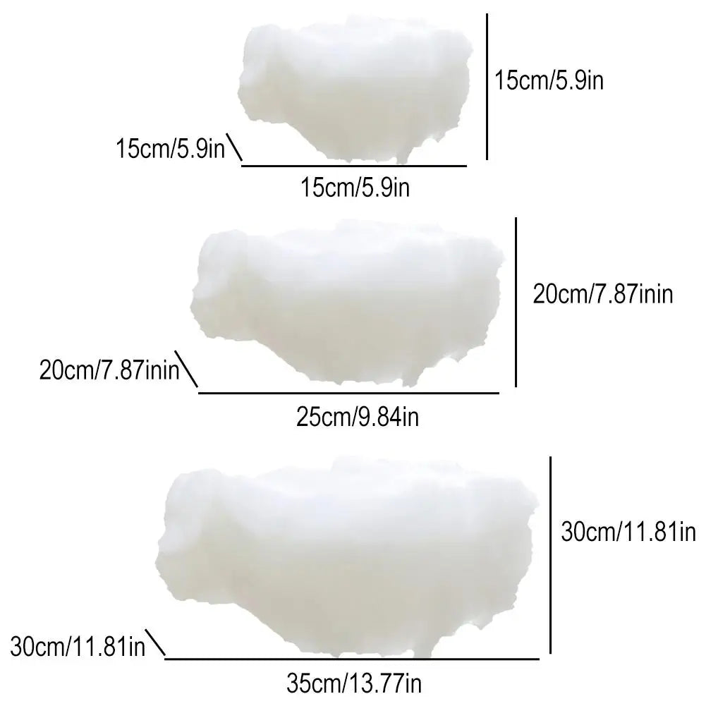 nuages blancs suspendus coton doux décoration mariage anniversaire diy led enfants romantique aérien