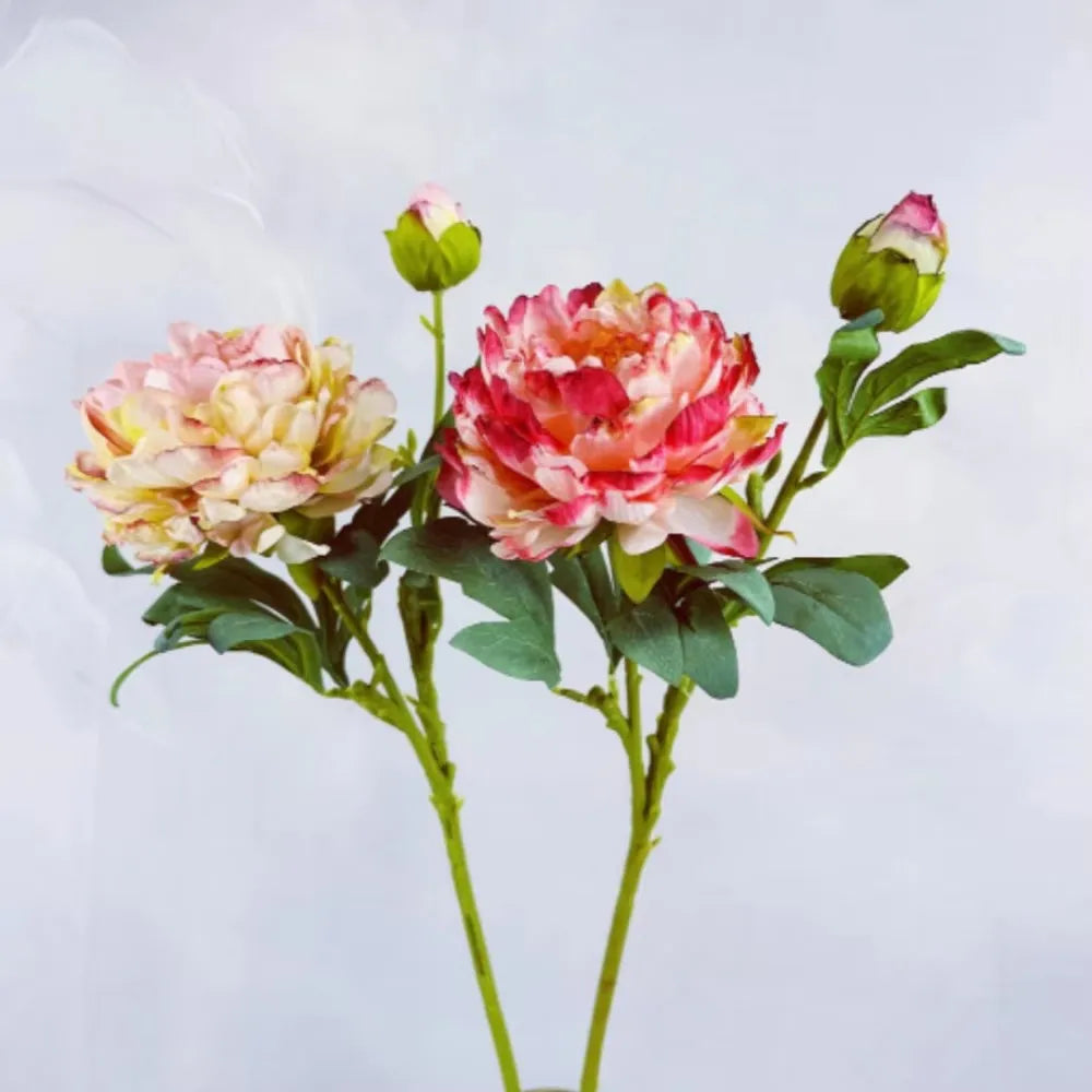décoration mariage bouquet artificiel pivoine rose blanc naturelintérieur