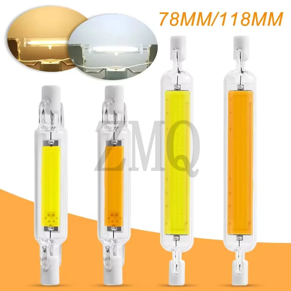 ampoule led r7s haute puissance blanc chaud tube verre projecteur intérieur moderne 220v