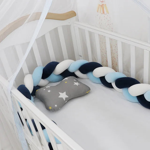coussin sécurité lit bébé coton doux torsade protecteur berceau décoratif moderne enfant nouveau