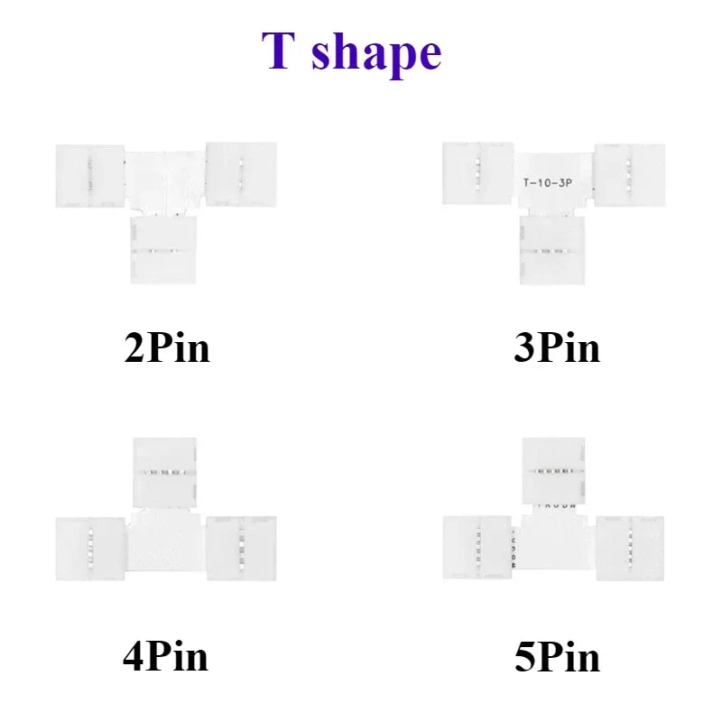 connecteur forme ruban led blanc pin 10 12mm ws2812 rgb