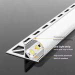 bande lumineuse led aluminium blanc moderne adhésif mur 12v 50cm