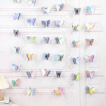 guirlande papillons 3d multicolore moderne adhésif mariage anniversaire décoration événement festive