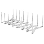 support vaisselle argenté pliable acier inoxydable moderne respectueux environnement utilisation multiple salon tringles