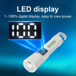 lampe torche blanc moderne résistante chocs zoom télescopique affichage led modes camping